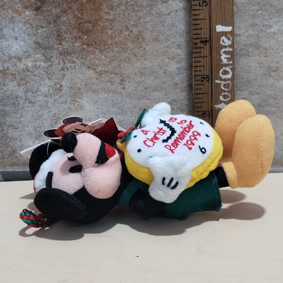 Vintage Disney Store A Christmas To Remember Mickey 1999 Plush Ornament - Picture 8 of 8